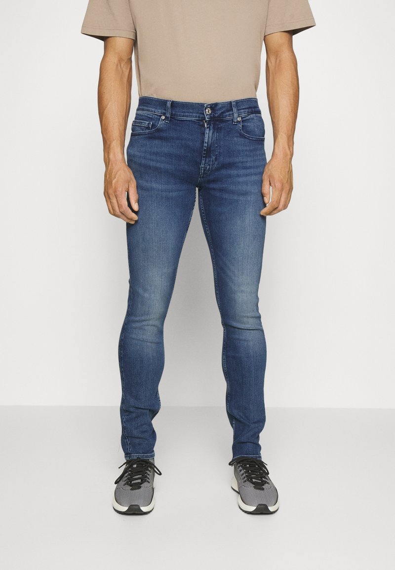 7 for all mankind PAXTYN STRETCH TEK MAZE - Jeans Skinny Fit - mid blue ...