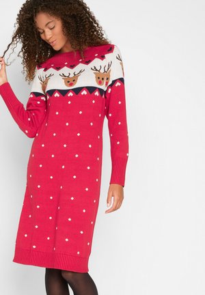 WEIHNACHTS-RENTIER - Abito in maglia - rot