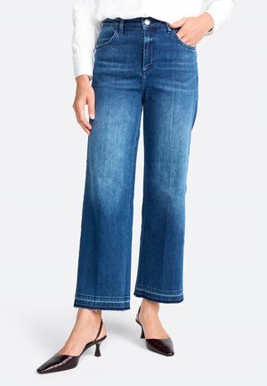 MIT AUSGEFRANSTEM SAUM - Straight leg jeans - denim blue