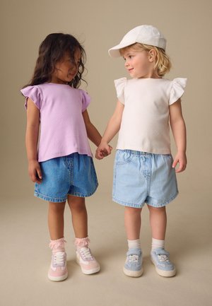Next, REGULAR FIT - PULL ON 2 PACK  - Denimshorts - mid blue dark blue denim