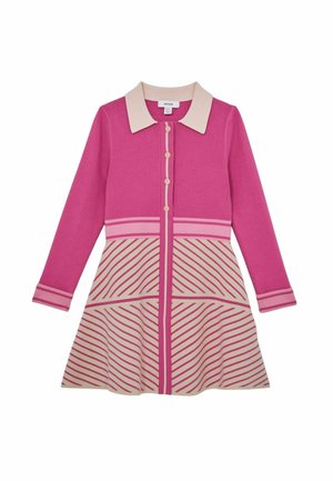 ZANA STRIPE  - Gebreide jurk - dark pink