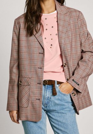 Halflange jas - pink