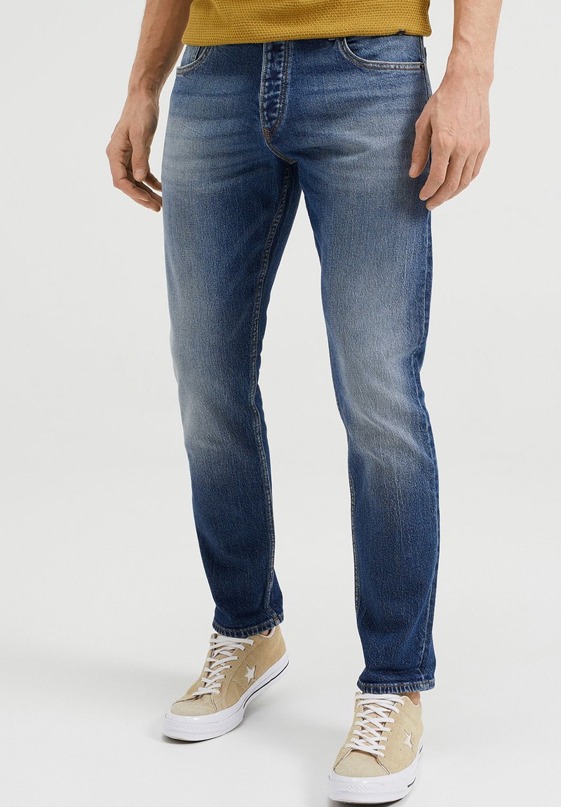 Herren Skinny Fit | WE Fashion MET STRETCH Jeans Slim Fit blue/dunkelblau - CV53587 Herren Skinny Fit | WE Fashion MET STRETCH Jeans Slim Fit blue/dunkelblau - CV53587