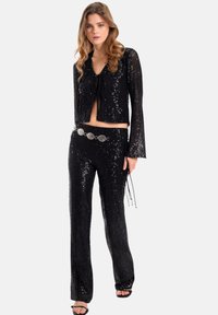 THE-ARE LENTEJUELAS  - Pantalon classique - black