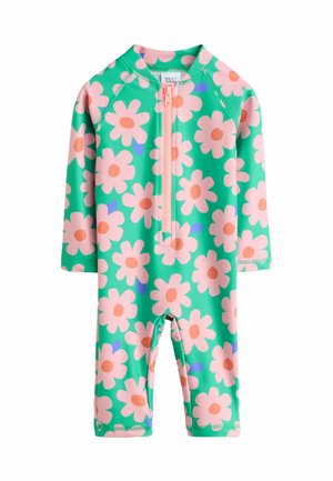 REGULAR FIT LONG LEG - Badeanzug - green pink flower