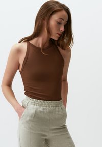 Jimmy Key SLIM FIT HALTER NECK BASIC - Top - brown