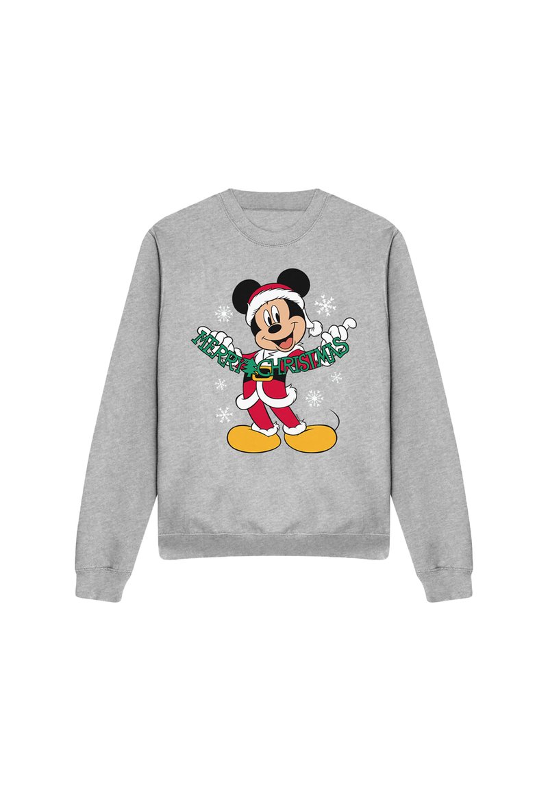 Disney MICKEY MOUSE MERRY CHRISTMAS Sweatshirt mottled grey