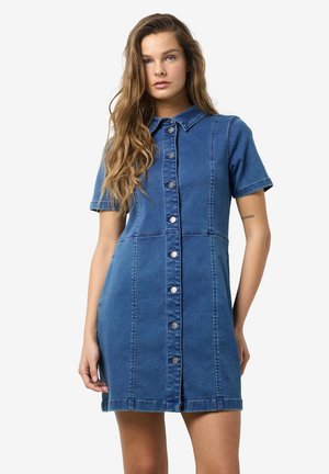 NMNISA SLIM DRESS  - Denim dress - medium blue denim