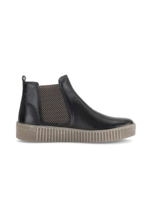 Gabor, GABOR CHELSEA BOOT - Wedge Ankle Boots - black el texture
