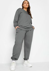 Yours Clothing CUFFED JOGGERS - Trainingsbroek - charcoal