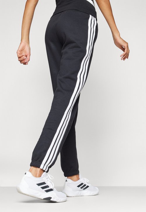 adidas Essentials 3-Stripes French Terry Cuffed Pants 'Black White' (Women's) — foto 4