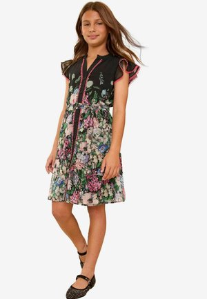 REGULAR FIT - FRILL SLEEVE   - Skjortklänning - black printed
