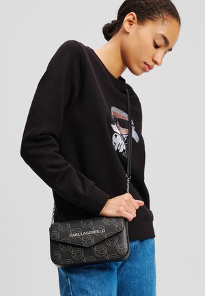 IKON MONOGRAM POUCH - Cross body bag - nft all over pattern black