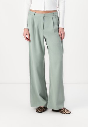 Curve Love A&F Sloane Low Rise Tailored Wide Leg Pant - Pantalon classique - light green