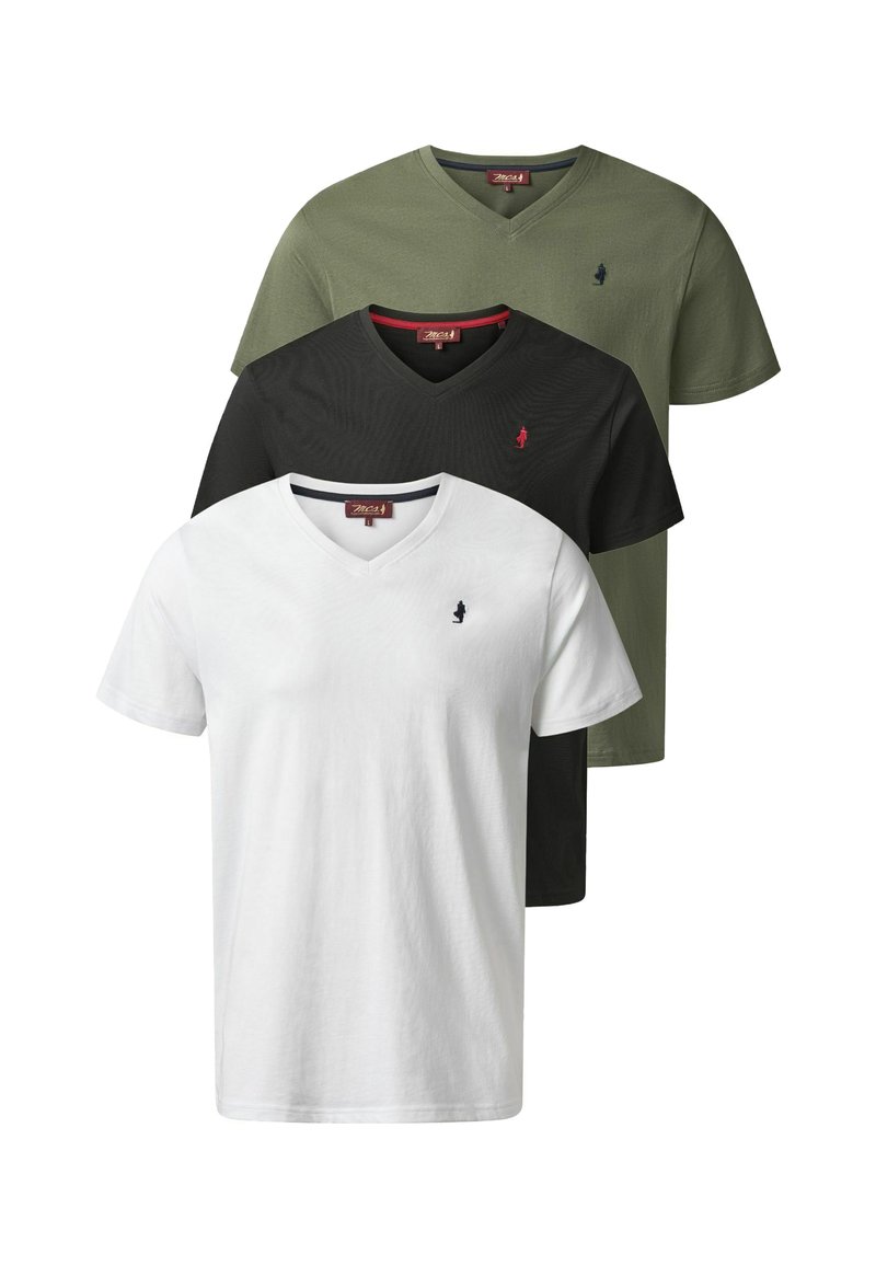 MCS MCTEXACANA - T-shirt basic - tap shoe beetle white/zwart - Zalando.be