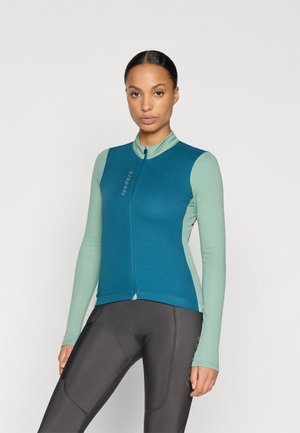 WOMENS PATCHWORK THERMAL LONG SLEEVE - Maillot de ciclismo - blue coral/creme de menthe