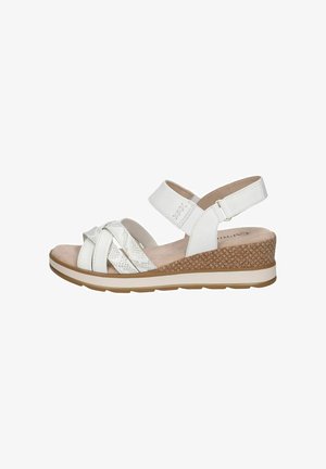 Wedge sandals - white comb