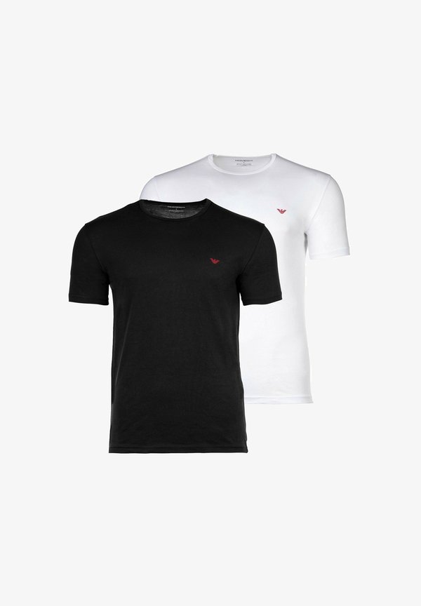 2-PACK CREW NECK - Undershirt - schwarz weiß