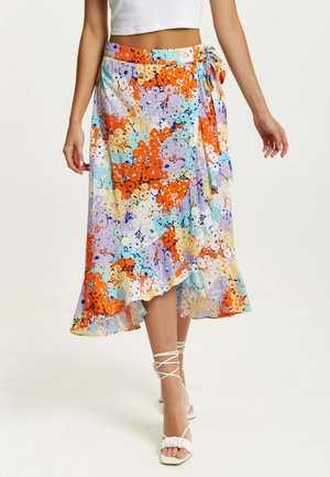 Liquorish Wrap skirt - multi-coloured