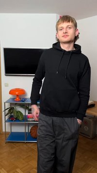 YOURTURN UNISEX 3 PACK  - Džemperis ar kapuci - black/mottled dark grey/off white