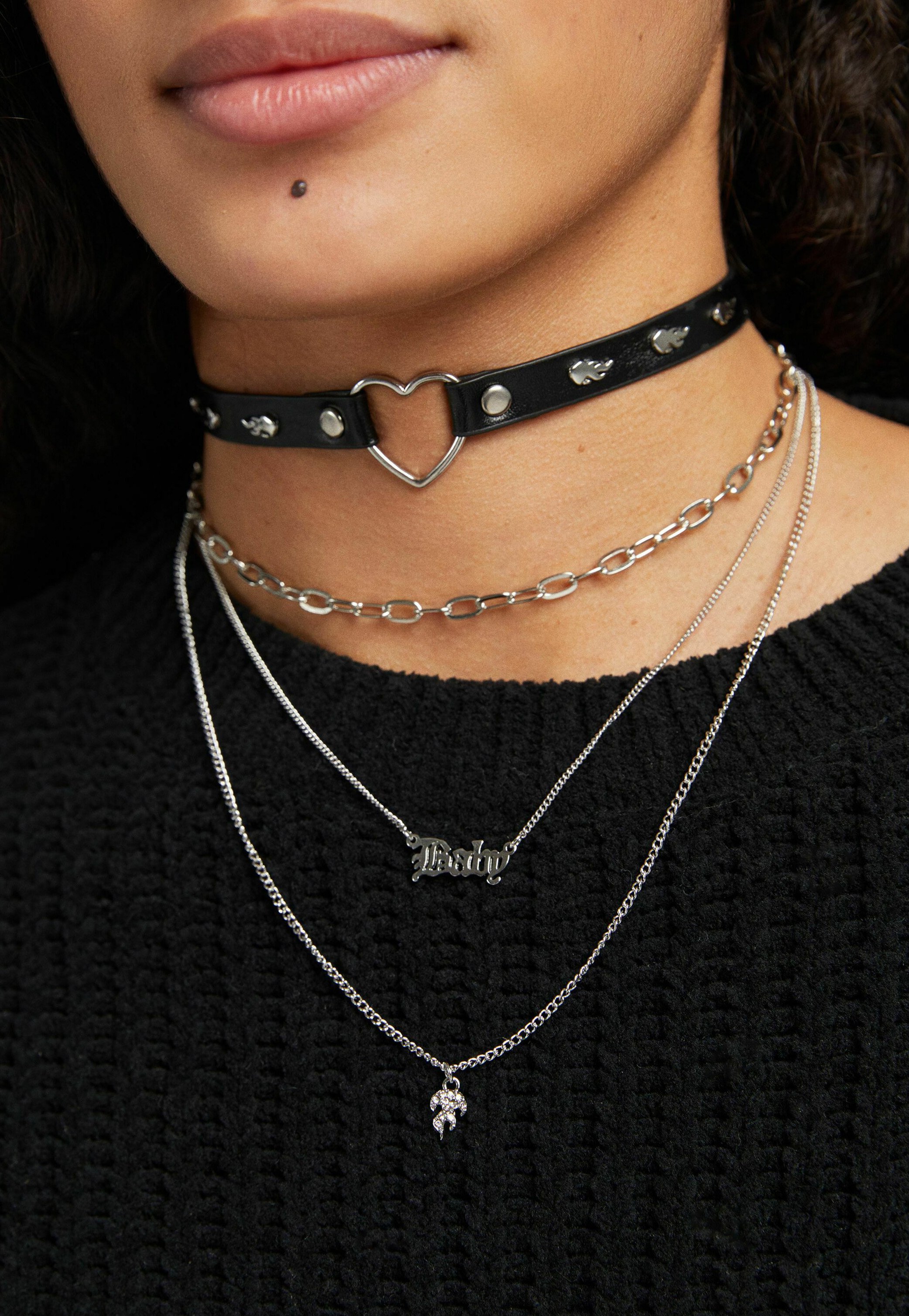 Bershka SET 4 - Collana - silver-coloured/argentato - Zalando.it