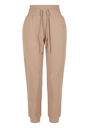 Urban Classics HIGH WAIST - Spodnji deli trenirk - softtaupe