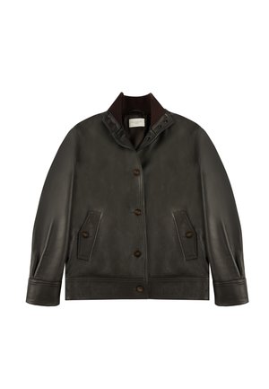 REGULAR FIT - MONTEDORO - Lederjacke - dark brown
