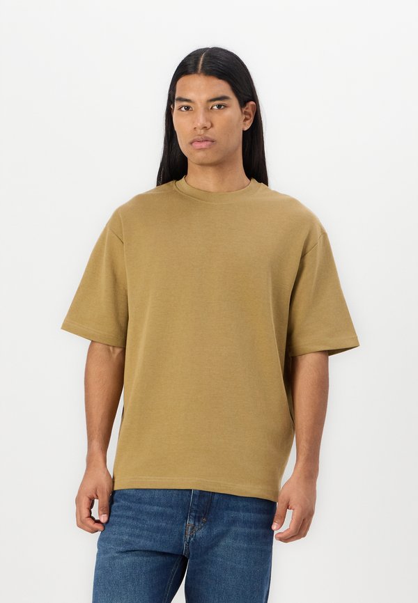 SLH LOOSE OSCAR O NECK TEE - Basic T-shirt - kelp