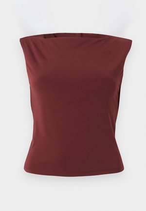 Abercrombie & Fitch, BARE DRAPED SLINKY COWL BACK - Μπλούζα - bordeaux