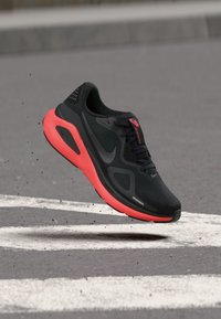 Unselected, black/metallic dark grey/bright crimson/dark smoke grey
