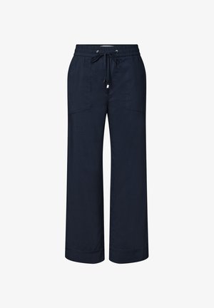 Street One, STRAIGHT LEG HOSE IM CASUAL FIT MIT TURN-UP - Pantalones - darkest blue