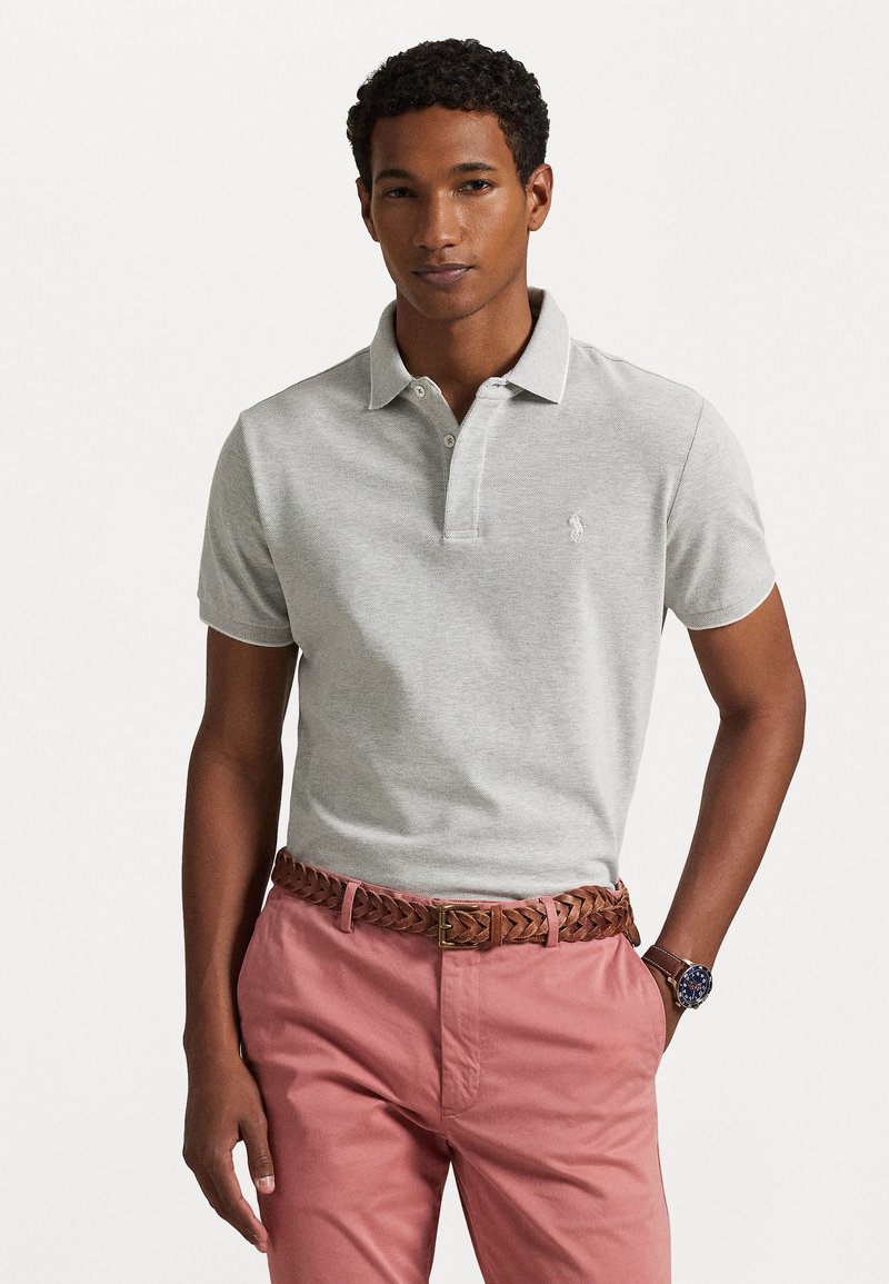 Polo Ralph Lauren - CUSTOM SLIM FIT STRETCH OXFORD MESH POLO - Pikeepaita - andover heather/white, Suurenna