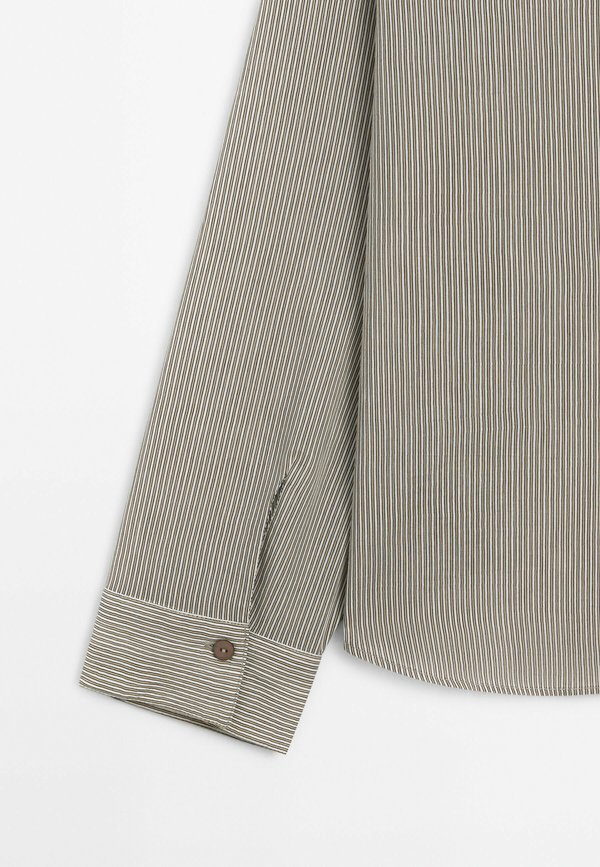 STRIPED CROPPED SHIRT  - Button-down blouse - beige3