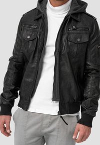 INDICODE JEANS Jacka i konstläder - black