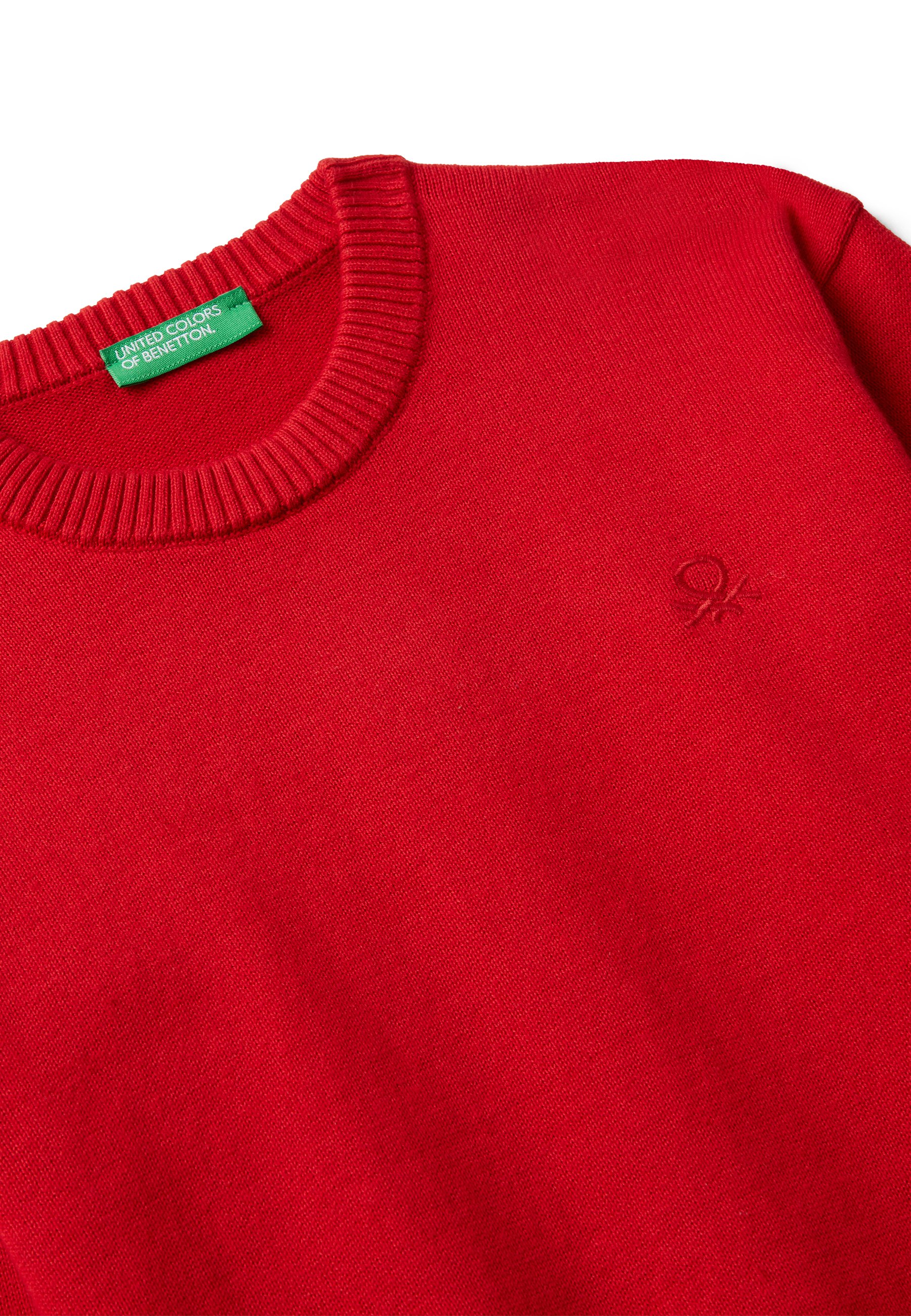 Pull United Colors Of Benetton Pour Homme - Col Ras Du Cou, Coupe Régulière, Mélange Coton, Viscose, Soie