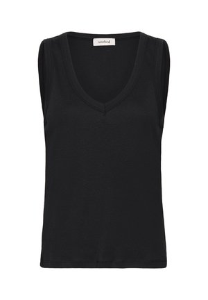 Soaked in Luxury, SLCOSETTA V-NECK TANK TOP - Débardeur - black