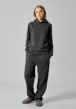LMTD RELAXED FIT - Pulover s kapuco - dark grey melange