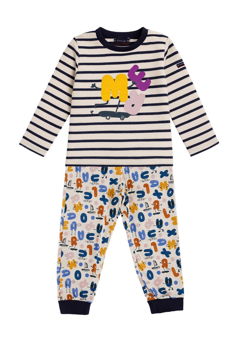 Armor lux SET Pyjama set nature marine deep imp lettres/off