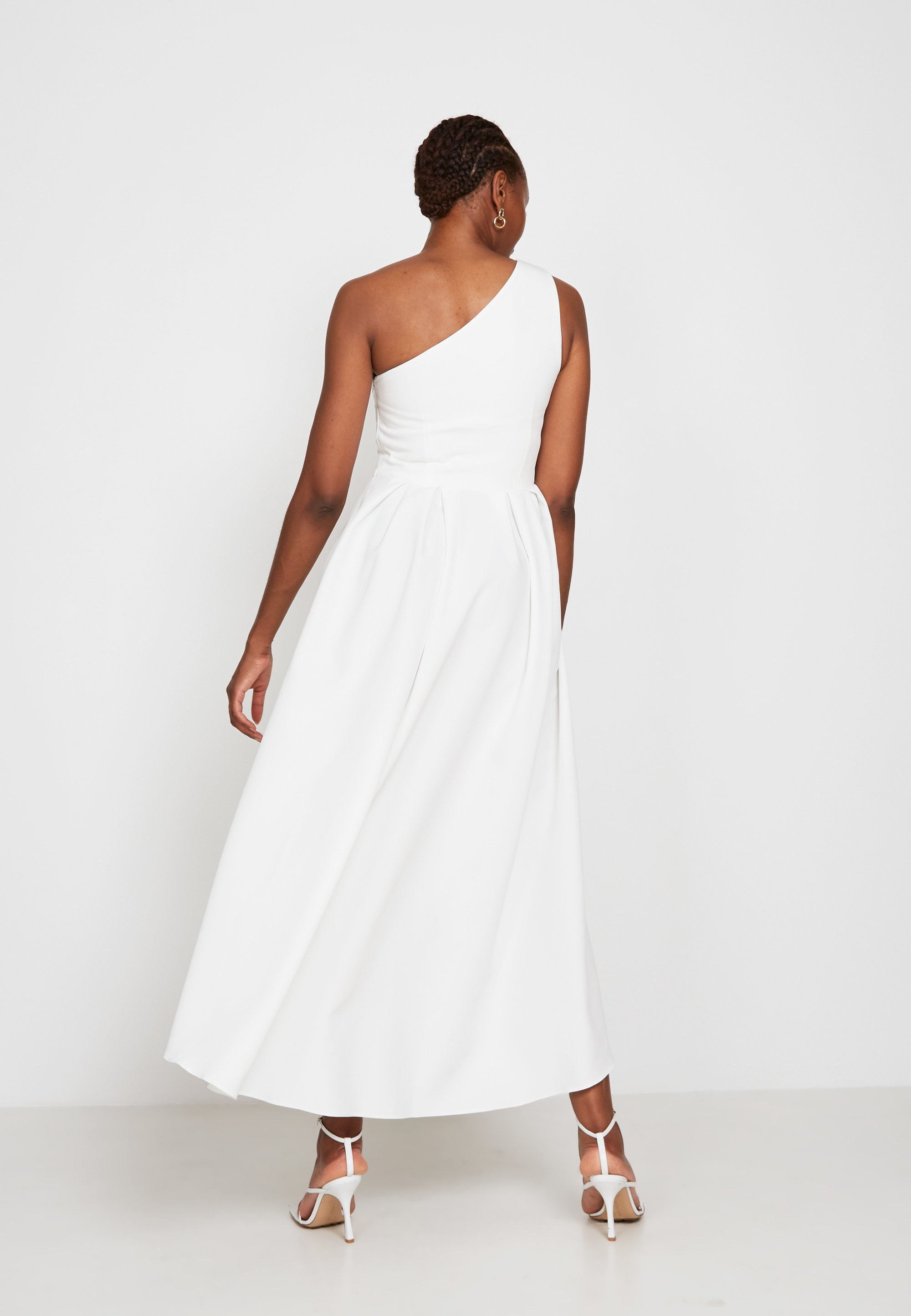 True Violet ONE SHOULDER HIGH LOW - Cocktailkleid/festliches Kleid -  off-white/weiß - Zalando.de