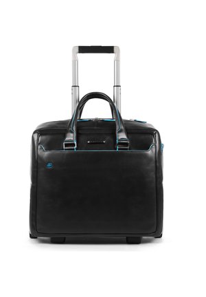 BLUE SQUARE 2-ROLLEN BUSINESSTROLLEY LEDER 36 CM LAPTOPFACH - Trolley - black
