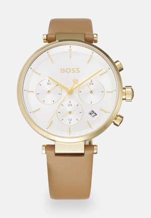BOSS MAJESTY SPORT - Montre à aiguilles - brown/silver-coloured/white