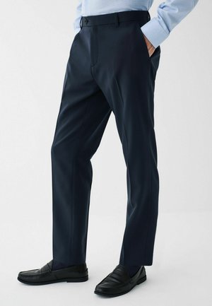 SLIM FIT TAILORED PLAIN - Nohavice - navy