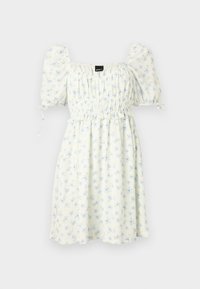 PUFF SLEEVE DRESS - Day dress - blue