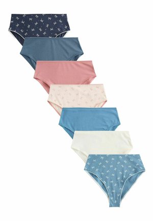 HIGH RISE HIGH LEG FIT -7 PACK   - Trusser - grey cream red hearts