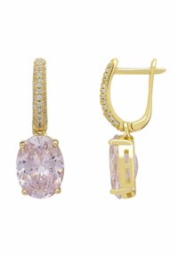 Latelita ALEXANDRA OVAL DROP EARRINGS GOLD MORGANITE - Örhänge - gold-coloured