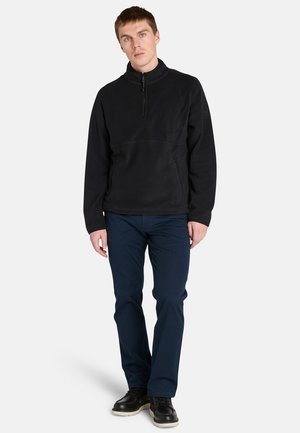 1/4-ZIP POLAR - Fleecetröja - black
