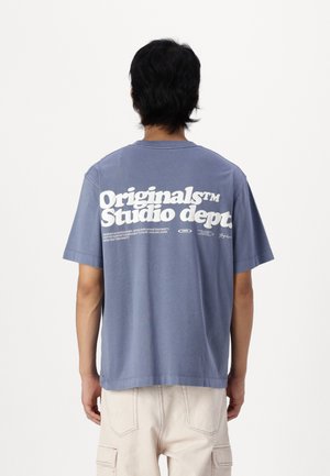 Jack & Jones JORVERMONT WASH  - T-Shirt print - nightshadow blue