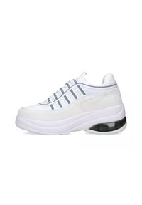Sneakers Donna Fornarina UP White P25 - Zeppa Pelle E Tessuto Primavera Estate