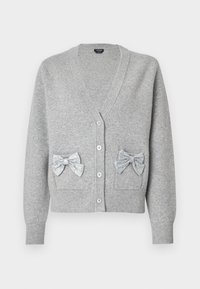 EMBELLISHED BOW CARDIGAN - Cardigan - grey melange