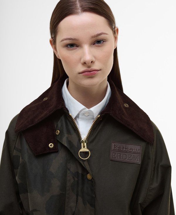 BARBOUR X ERDEM BEAUFLOWER WAX JACKET - Short coat3